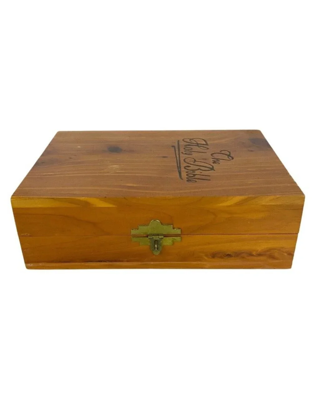 Holy Bible Memorial Edition Protestant Concordance Index 1976 With Wood Box